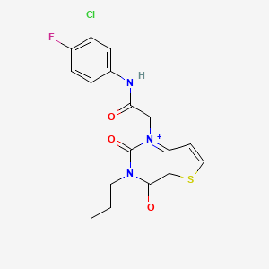 molecular formula C18H17ClFN3O3S B2655033 2-{3-丁基-2,4-二氧代-1H,2H,3H,4H-噻吩并[3,2-d]嘧啶-1-基}-N-(3-氯-4-氟苯基)乙酰胺 CAS No. 1252850-49-9