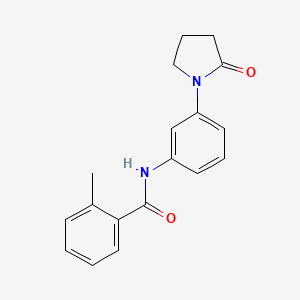 molecular formula C18H18N2O2 B2655035 2-methyl-N-(3-(2-oxopyrrolidin-1-yl)phenyl)benzamide CAS No. 922950-35-4