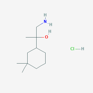 1-Amino-2-(3,3-dimethylcyclohexyl)propan-2-ol;hydrochloride