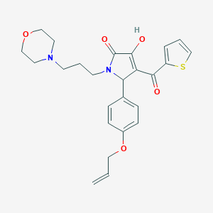 molecular formula C25H28N2O5S B265504 5-[4-(allyloxy)phenyl]-3-hydroxy-1-[3-(4-morpholinyl)propyl]-4-(2-thienylcarbonyl)-1,5-dihydro-2H-pyrrol-2-one 