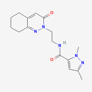 1,3-dimethyl-N-(2-(3-oxo-5,6,7,8-tetrahydrocinnolin-2(3H)-yl)ethyl)-1H-pyrazole-5-carboxamide