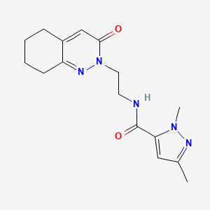 molecular formula C16H21N5O2 B2655040 1,3-dimethyl-N-(2-(3-oxo-5,6,7,8-tetrahydrocinnolin-2(3H)-yl)ethyl)-1H-pyrazole-5-carboxamide CAS No. 2097915-37-0