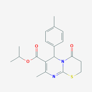 propan-2-yl 8-methyl-6-(4-methylphenyl)-4-oxo-2H,3H,4H,6H-pyrimido[2,1-b][1,3]thiazine-7-carboxylate
