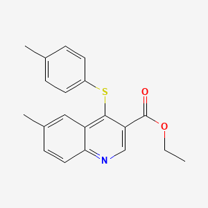 Ethyl 6-methyl-4-[(4-methylphenyl)sulfanyl]-3-quinolinecarboxylate