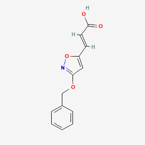 molecular formula C13H11NO4 B2655046 (E)-3-[3-(苯甲氧基)-5-异恶唑基]-2-丙烯酸 CAS No. 551921-73-4