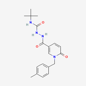 N-(tert-butyl)-2-(1-(4-methylbenzyl)-6-oxo-1,6-dihydropyridine-3-carbonyl)hydrazinecarboxamide