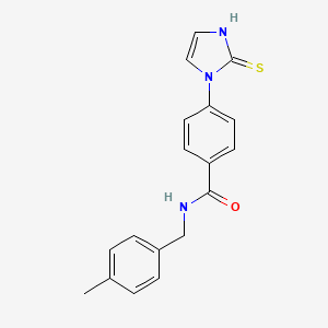 molecular formula C18H17N3OS B2655052 N-(4-methylbenzyl)-4-(2-thioxo-2,3-dihydro-1H-imidazol-1-yl)benzamide CAS No. 1223887-50-0