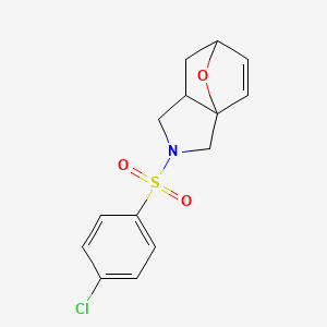 molecular formula C14H14ClNO3S B2655064 3-[(4-Chlorophenyl)sulfonyl]-10-oxa-3-azatricyclo[5.2.1.0~1,5~]dec-8-ene CAS No. 65193-52-4