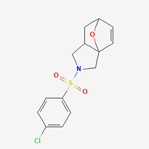 molecular formula C14H14ClNO3S B2655064 3-[(4-氯苯基)磺酰基]-10-氧杂-3-氮杂三环[5.2.1.0~1,5~]癸-8-烯 CAS No. 65193-52-4