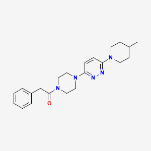 molecular formula C22H29N5O B2655083 1-(4-(6-(4-Methylpiperidin-1-yl)pyridazin-3-yl)piperazin-1-yl)-2-phenylethanone CAS No. 899757-27-8