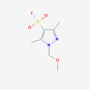molecular formula C7H11FN2O3S B2655085 1-(Methoxymethyl)-3,5-dimethylpyrazole-4-sulfonyl fluoride CAS No. 2138402-11-4