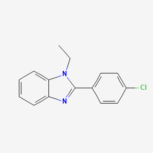 molecular formula C15H13ClN2 B2655086 2-(4-Chlorophenyl)-1-ethylbenzimidazole CAS No. 714261-05-9