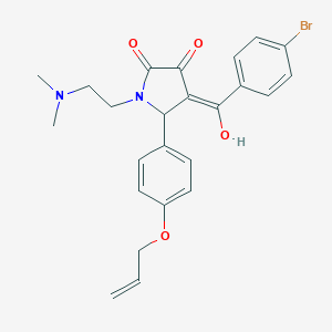 molecular formula C24H25BrN2O4 B265509 5-[4-(allyloxy)phenyl]-4-(4-bromobenzoyl)-1-[2-(dimethylamino)ethyl]-3-hydroxy-1,5-dihydro-2H-pyrrol-2-one 