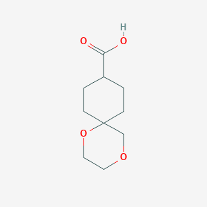 molecular formula C10H16O4 B2655091 1,4-Dioxaspiro[5.5]undecane-9-carboxylic acid CAS No. 1547039-39-3