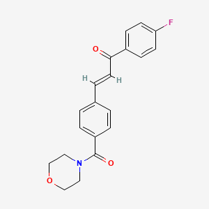 molecular formula C20H18FNO3 B2655099 (E)-1-(4-fluorophenyl)-3-[4-(morpholinocarbonyl)phenyl]-2-propen-1-one CAS No. 866155-91-1