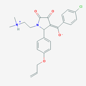 molecular formula C24H25ClN2O4 B265510 (E)-(4-chlorophenyl)-[1-[2-(dimethylazaniumyl)ethyl]-4,5-dioxo-2-(4-prop-2-enoxyphenyl)pyrrolidin-3-ylidene]methanolate 