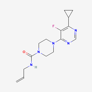 4-(6-Cyclopropyl-5-fluoropyrimidin-4-yl)-N-prop-2-enylpiperazine-1-carboxamide