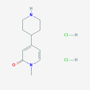 molecular formula C11H18Cl2N2O B2655101 1-Methyl-4-(4-piperidinyl)-2(1H)-pyridinone dihydrochloride CAS No. 2169998-43-8