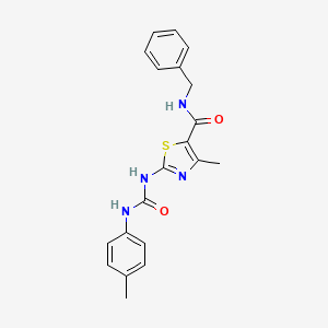 molecular formula C20H20N4O2S B2655107 N-benzyl-4-methyl-2-(3-(p-tolyl)ureido)thiazole-5-carboxamide CAS No. 941975-13-9