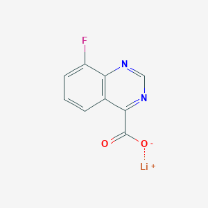 molecular formula C9H4FLiN2O2 B2655111 锂；8-氟喹唑啉-4-羧酸盐 CAS No. 2309460-17-9
