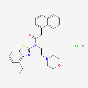 molecular formula C27H30ClN3O2S B2655122 N-(4-ethylbenzo[d]thiazol-2-yl)-N-(2-morpholinoethyl)-2-(naphthalen-1-yl)acetamide hydrochloride CAS No. 1328605-50-0