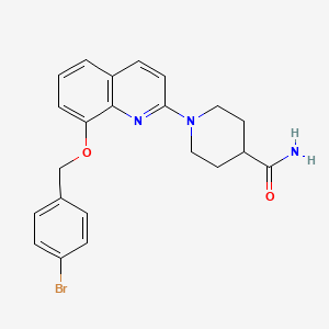 1-(8-((4-Bromobenzyl)oxy)quinolin-2-yl)piperidine-4-carboxamide