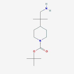 molecular formula C14H28N2O2 B2655127 Tert-butyl 4-(1-amino-2-methylpropan-2-yl)piperidine-1-carboxylate CAS No. 1784087-85-9