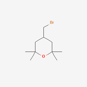 molecular formula C10H19BrO B2655131 4-(Bromomethyl)-2,2,6,6-tetramethyloxane CAS No. 1638760-06-1