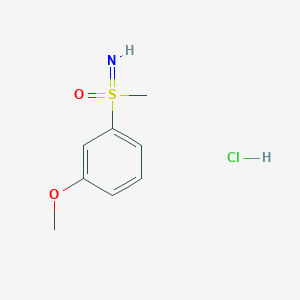 molecular formula C8H12ClNO2S B2655138 盐酸亚氨基（3-甲氧基苯基）甲基-λ6-砜 CAS No. 2174002-44-7