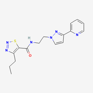 molecular formula C16H18N6OS B2655143 4-丙基-N-(2-(3-(吡啶-2-基)-1H-吡唑-1-基)乙基)-1,2,3-噻二唑-5-甲酰胺 CAS No. 1448060-55-6