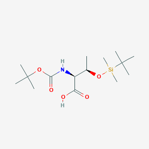 molecular formula C15H31NO5Si B2655145 O-(tert-Butyldimethylsilyl)-N-(tert-butoxycarbonyl)threonine CAS No. 90181-26-3