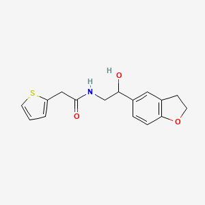 molecular formula C16H17NO3S B2655148 N-(2-(2,3-dihydrobenzofuran-5-yl)-2-hydroxyethyl)-2-(thiophen-2-yl)acetamide CAS No. 1421497-49-5