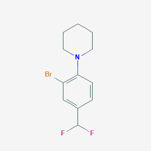 1-[2-Bromo-4-(difluoromethyl)phenyl]piperidine