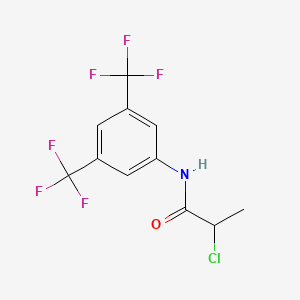molecular formula C11H8ClF6NO B2655157 N-[3,5-bis(trifluoromethyl)phenyl]-2-chloropropanamide CAS No. 937604-58-5