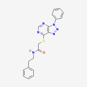 N-phenethyl-2-((3-phenyl-3H-[1,2,3]triazolo[4,5-d]pyrimidin-7-yl)thio)acetamide