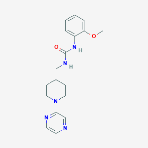 molecular formula C18H23N5O2 B2655176 1-(2-Methoxyphenyl)-3-((1-(pyrazin-2-yl)piperidin-4-yl)methyl)urea CAS No. 1396884-69-7