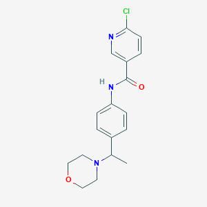 6-chloro-N-{4-[1-(morpholin-4-yl)ethyl]phenyl}pyridine-3-carboxamide
