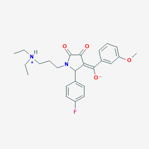 molecular formula C25H29FN2O4 B265519 (E)-{1-[3-(diethylammonio)propyl]-2-(4-fluorophenyl)-4,5-dioxopyrrolidin-3-ylidene}(3-methoxyphenyl)methanolate 
