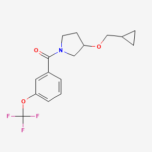 (3-(Cyclopropylmethoxy)pyrrolidin-1-yl)(3-(trifluoromethoxy)phenyl)methanone