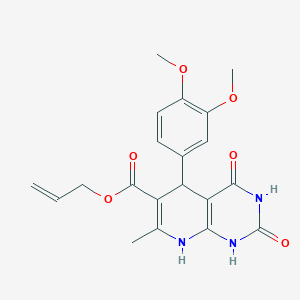 molecular formula C20H21N3O6 B2655194 prop-2-enyl 5-(3,4-dimethoxyphenyl)-7-methyl-2,4-dioxo-5,8-dihydro-1H-pyrido[2,3-d]pyrimidine-6-carboxylate CAS No. 683778-77-0