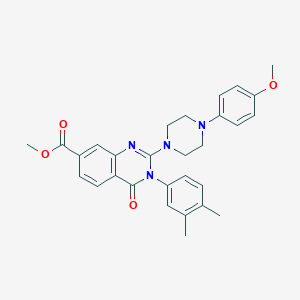 molecular formula C29H30N4O4 B2655198 4-(4-{[1-(2,4-Dimethylbenzoyl)piperidin-3-yl]methoxy}benzoyl)morpholine CAS No. 1251624-11-9