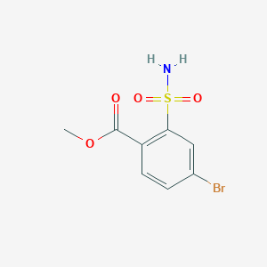 molecular formula C8H8BrNO4S B2655209 5-Bromo-2-methoxycarbonylbenzenesulfonamide CAS No. 1202366-59-3