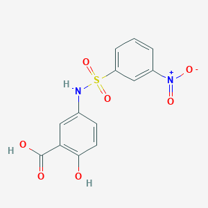 molecular formula C13H10N2O7S B2655234 2-Hydroxy-5-(3-nitrobenzenesulfonamido)benzoic acid CAS No. 328028-25-7