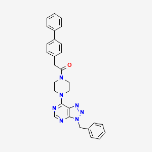 molecular formula C29H27N7O B2655236 2-([1,1'-联苯]-4-基)-1-(4-(3-苄基-3H-[1,2,3]三唑并[4,5-d]嘧啶-7-基)哌嗪-1-基)乙酮 CAS No. 920390-86-9