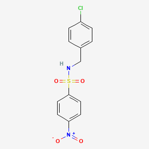 molecular formula C13H11ClN2O4S B2655237 N-[(4-chlorophenyl)methyl]-4-nitrobenzenesulfonamide CAS No. 446855-74-9