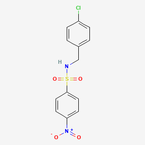 molecular formula C13H11ClN2O4S B2655237 N-[(4-氯苯基)甲基]-4-硝基苯磺酰胺 CAS No. 446855-74-9