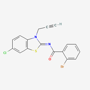 molecular formula C17H10BrClN2OS B2655239 (Z)-2-bromo-N-(6-chloro-3-(prop-2-yn-1-yl)benzo[d]thiazol-2(3H)-ylidene)benzamide CAS No. 865181-14-2