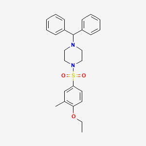 1-(Diphenylmethyl)-4-(4-ethoxy-3-methylbenzenesulfonyl)piperazine