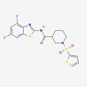 N-(4,6-difluorobenzo[d]thiazol-2-yl)-1-(thiophen-2-ylsulfonyl)piperidine-3-carboxamide