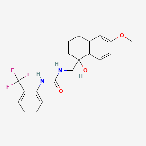 molecular formula C20H21F3N2O3 B2655249 1-((1-羟基-6-甲氧基-1,2,3,4-四氢萘-1-基)甲基)-3-(2-(三氟甲基)苯基)脲 CAS No. 2034259-93-1